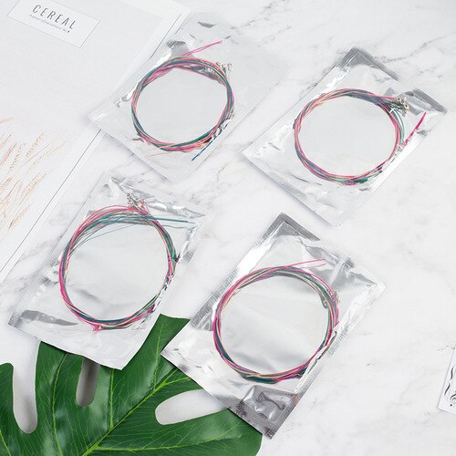 Colorful Guitar Strings Rainbow Color Guitar Strings E-A 6Pcs-Set Colorful Guitar Strings Rainbow Color Guitar Strings E-A 6Pcs-Set