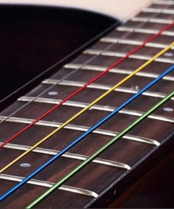 Colorful Guitar Strings Rainbow Color Guitar Strings E-A 6Pcs-Set