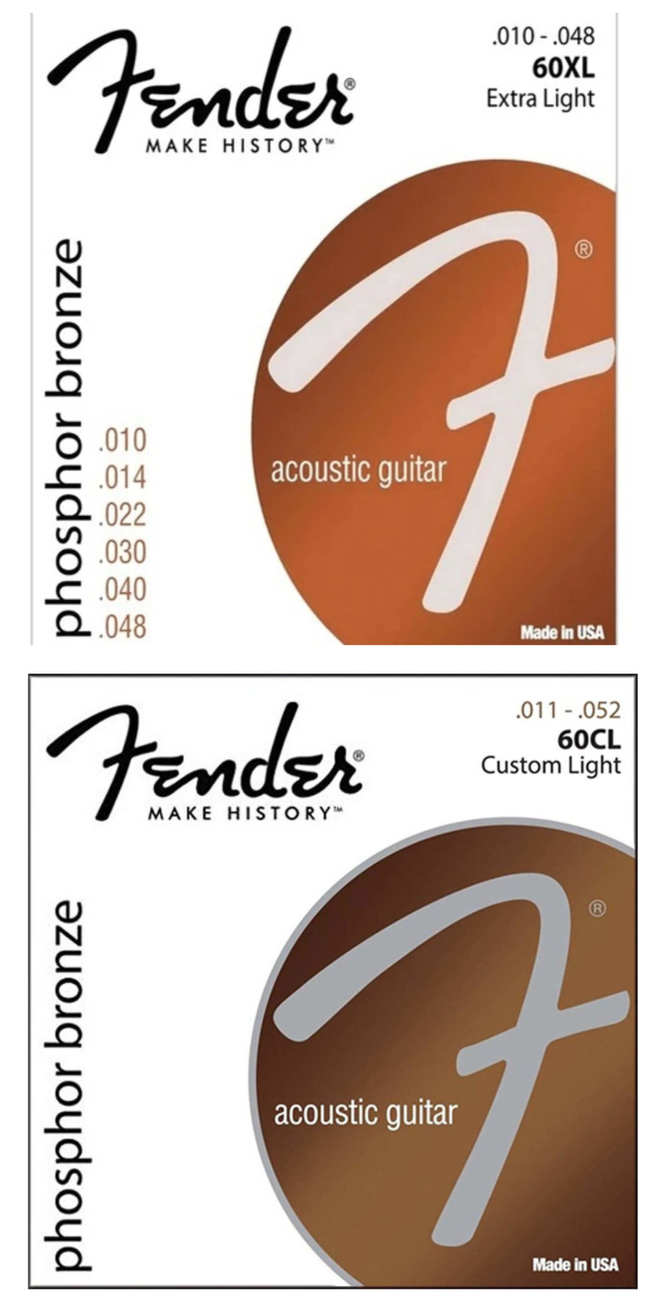 Fender Fender Acoustic Guitar String 10, 11 Gauge (Per Set)