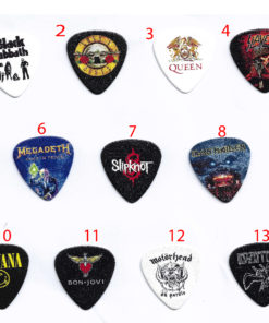 Motor Head, Megadeth, Nirvana, Beatles, Iron Maiden, Slayer, Slipknot, Queen, Guns n Roses, Linkin Park, Led Zeppelin, Black Sabbath, Bon Jovi