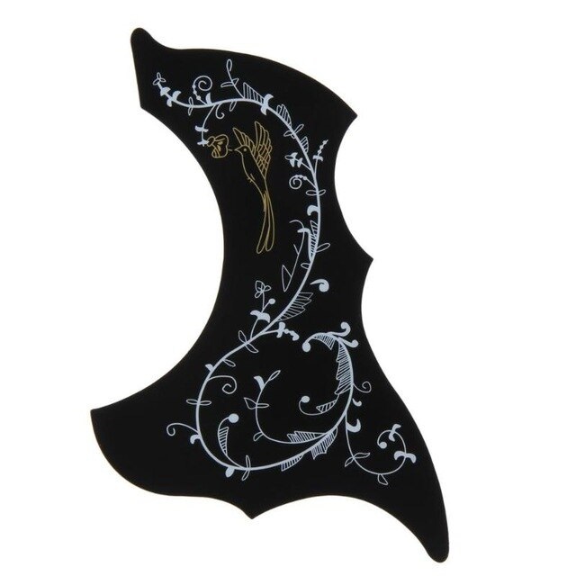 Black Humming Bird Decorative Pick Guards for Acoustic Guitar