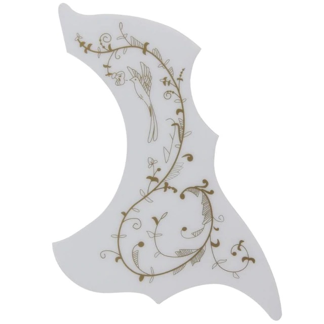White Humming Bird Decorative Pick Guards for Acoustic Guitar