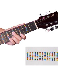 Guitar Fretboard Notes Map Labels Sticker